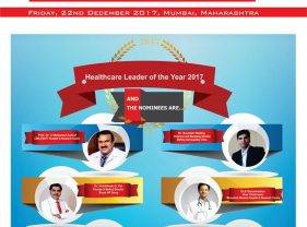 Dr. Shuchin Bajaj,Prof. Dr. C Mohamed Ashraf,Dr. Hrishikesh D. Pai, Dr.Dharminder Nagar, Dr. Sourabh Welling, Dr.S Gurushankar  are in the race for the prestigious Healthcare Leader of the Year 2017 at Nation’s Biggest Pharma Leaders healthcare award