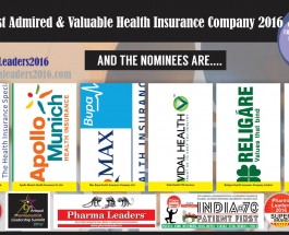Star Health,Apollo Munich,Max Bupa,Vidal,Religare,Reliance General Insurance are in race for India’s Most Valuable & Admired Health Insurance Company 2016